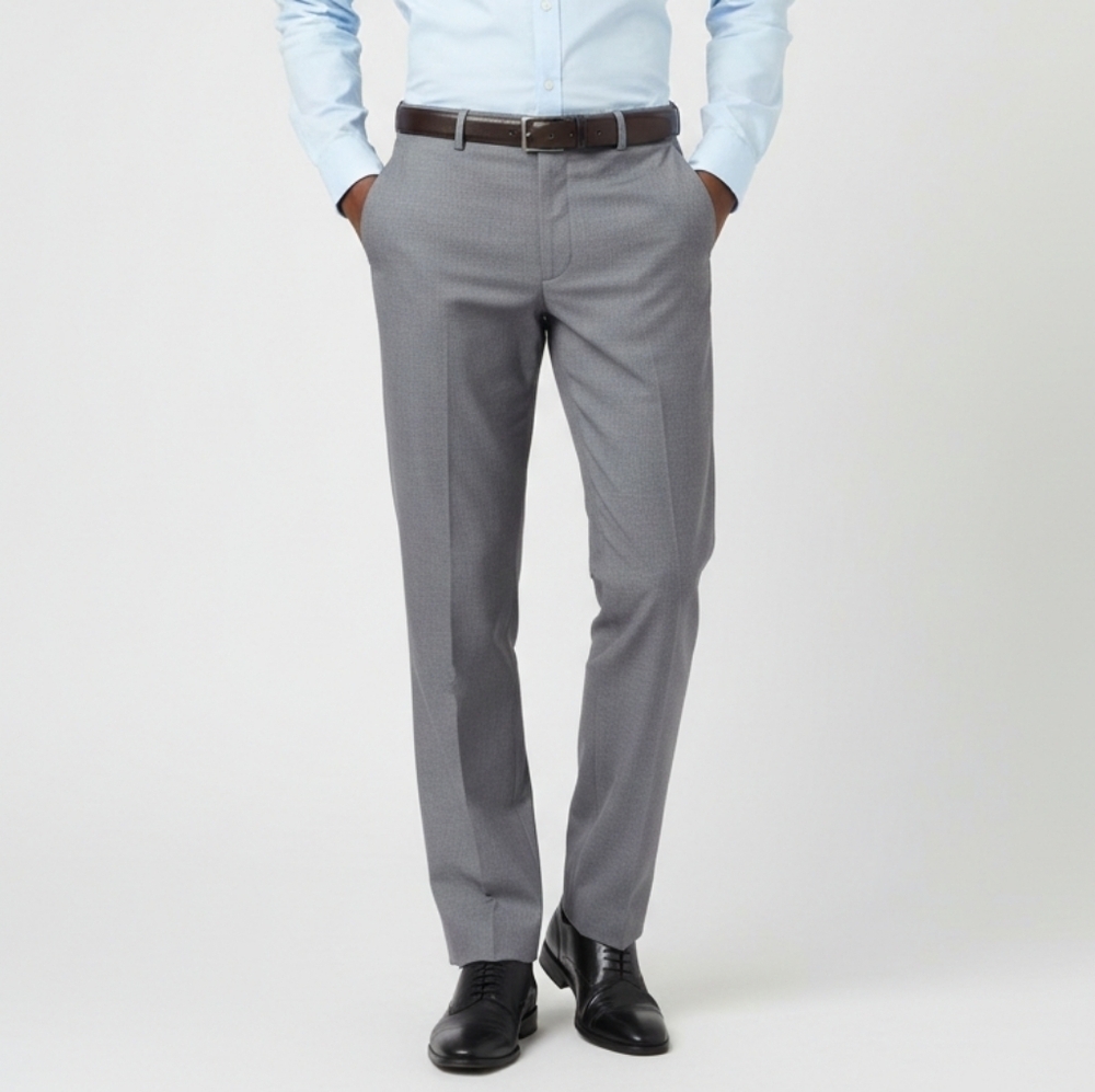 Calvin Klein Men's Gray Buainess Casual Neutral Straight Leg Dress Pants 31x30